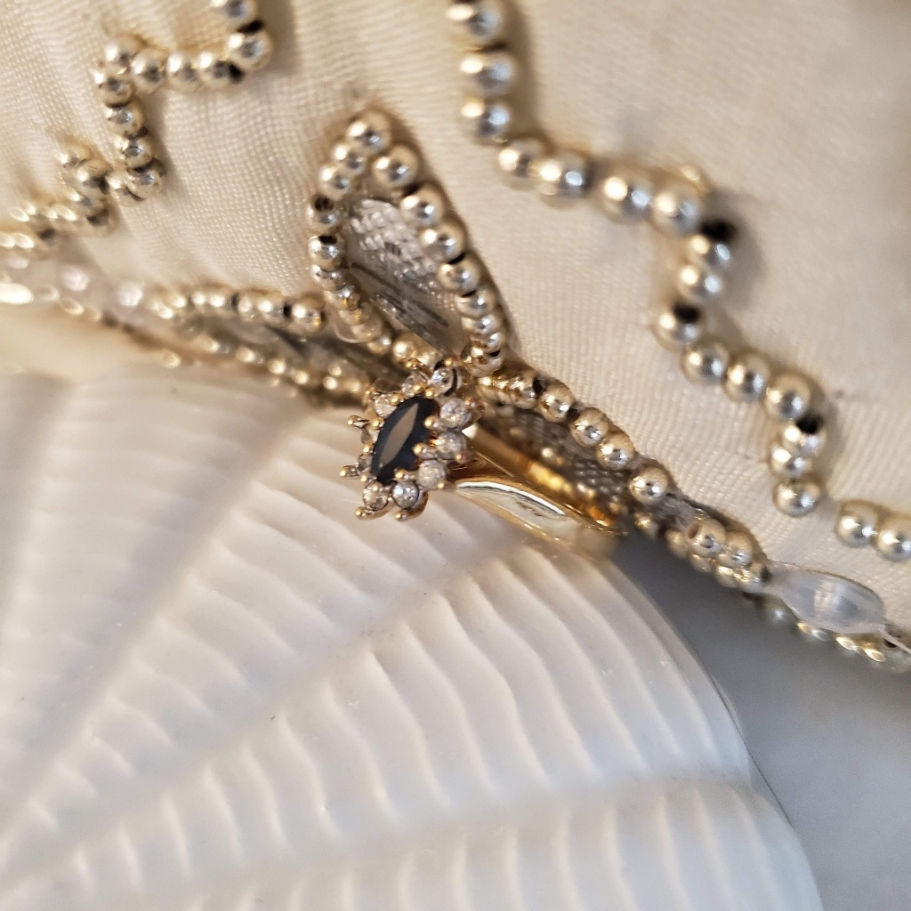 Blue Sapphire Diamond Ring
